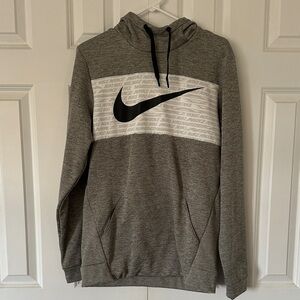 Nike Heather Gray Hoodie with Black Swoosh